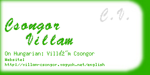 csongor villam business card